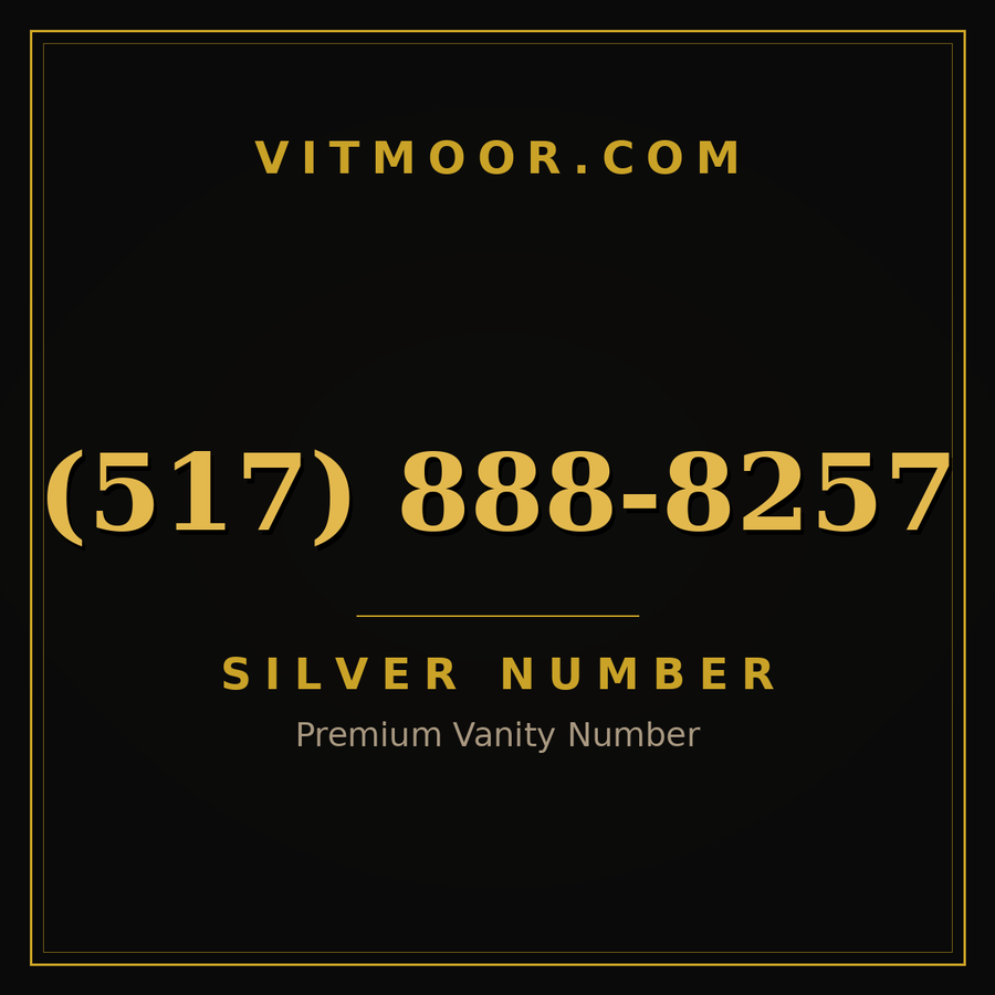 VITMOOR Silver premium number (517) 888-8257