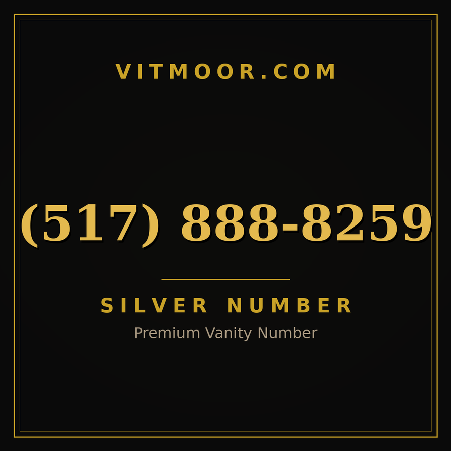 VITMOOR Silver premium number (517) 888-8259