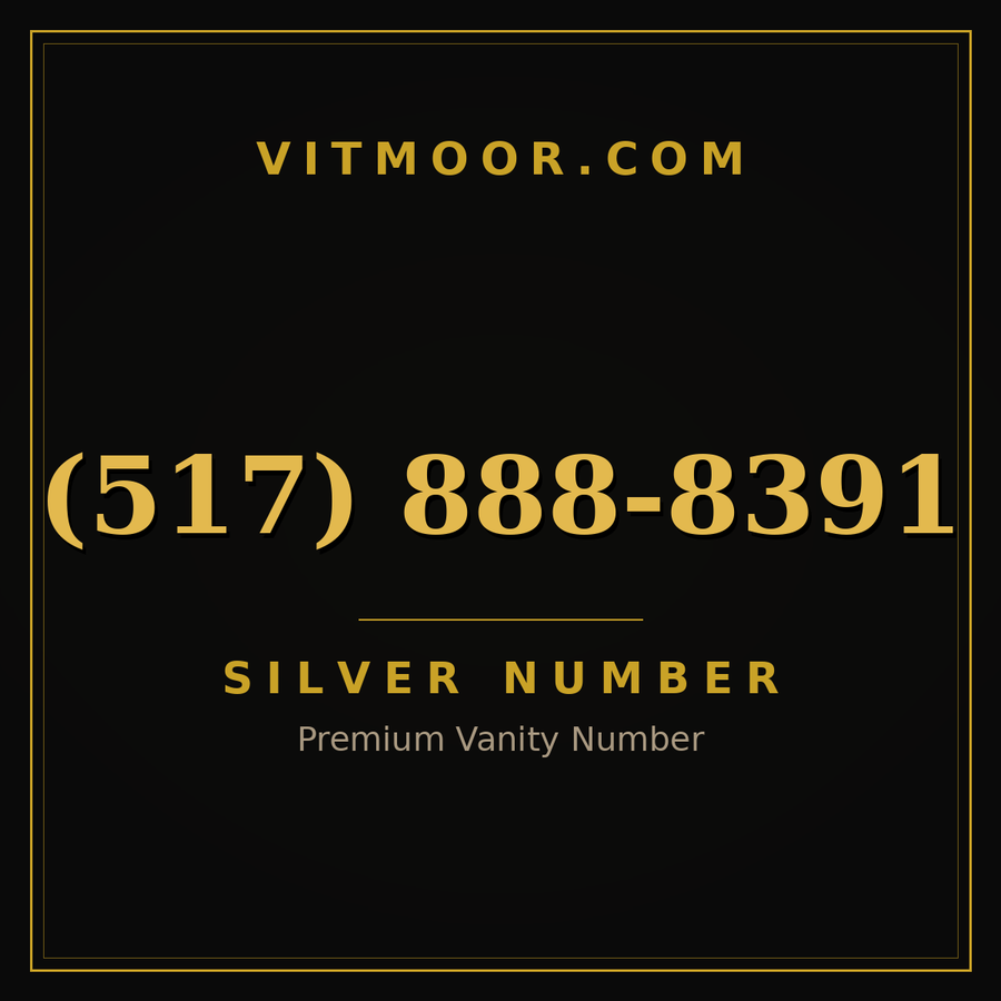 VITMOOR Silver premium number (517) 888-8391