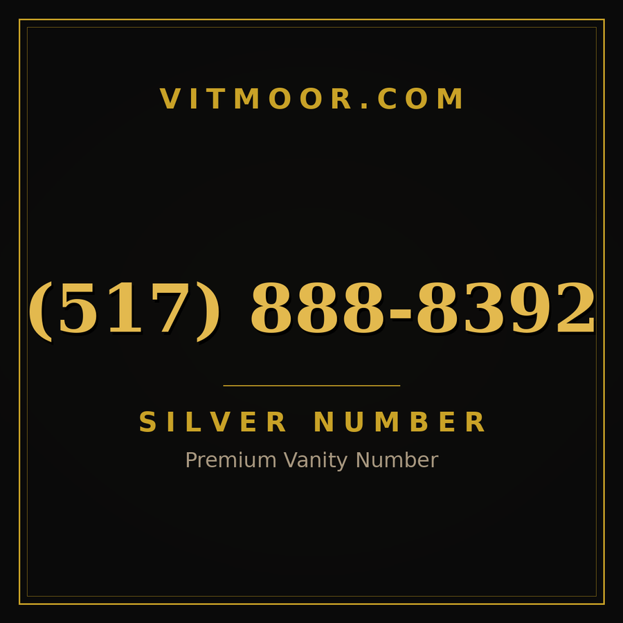 VITMOOR Silver premium number (517) 888-8392