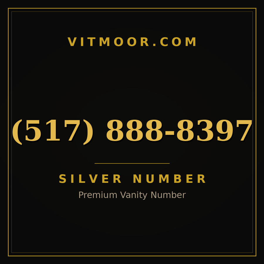 VITMOOR Silver premium number (517) 888-8397