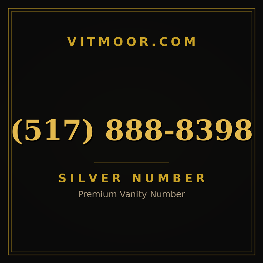 VITMOOR Silver premium number (517) 888-8398