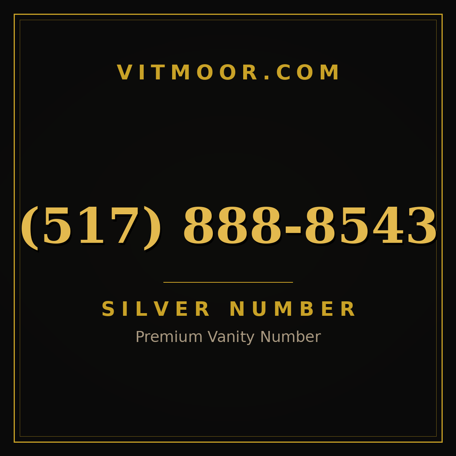 VITMOOR Silver premium number (517) 888-8543
