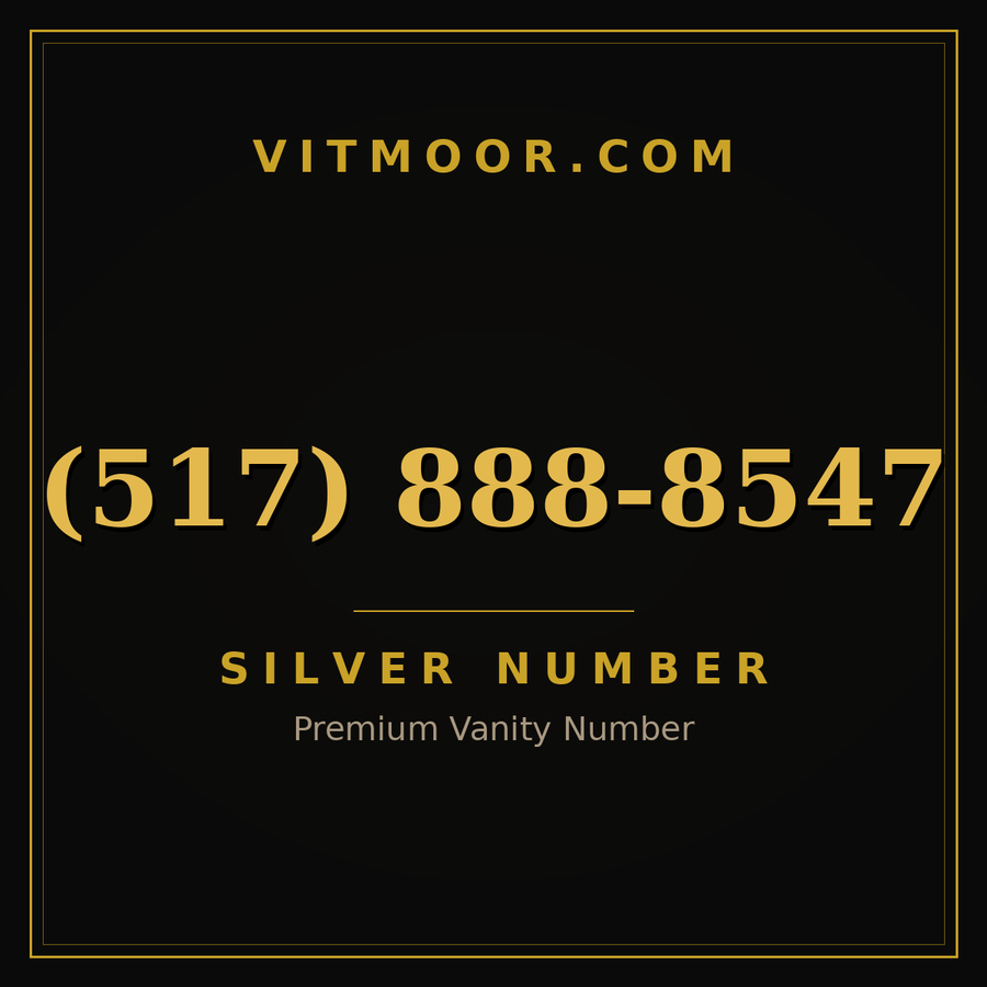 VITMOOR Silver premium number (517) 888-8547