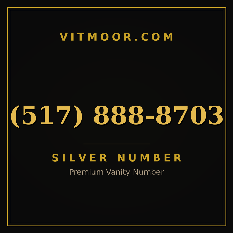 VITMOOR Silver premium number (517) 888-8703