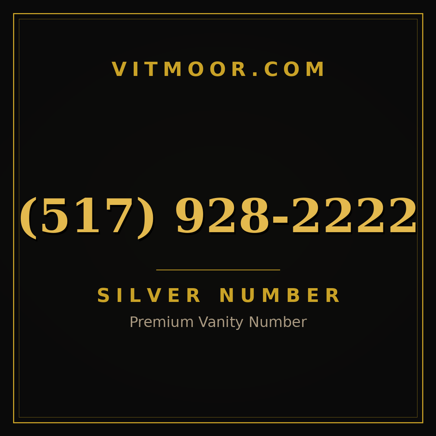 VITMOOR Silver premium number (517) 928-2222