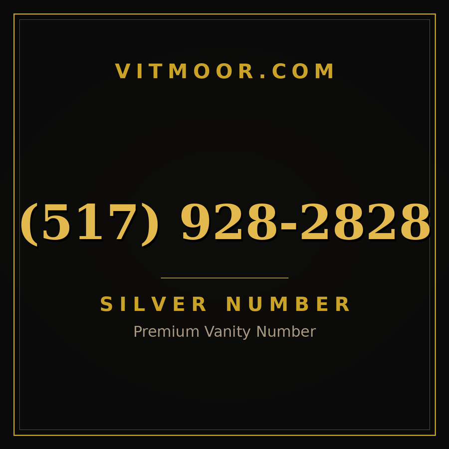 VITMOOR Silver premium number (517) 928-2828