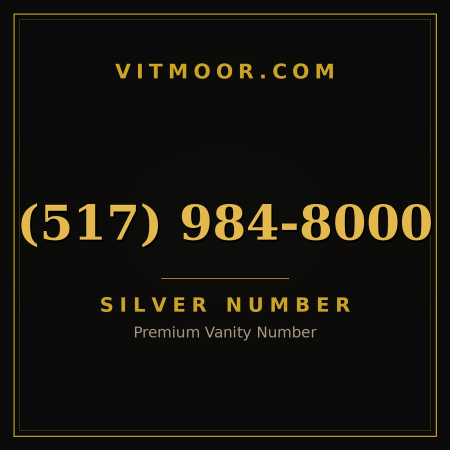 VITMOOR Silver premium number (517) 984-8000