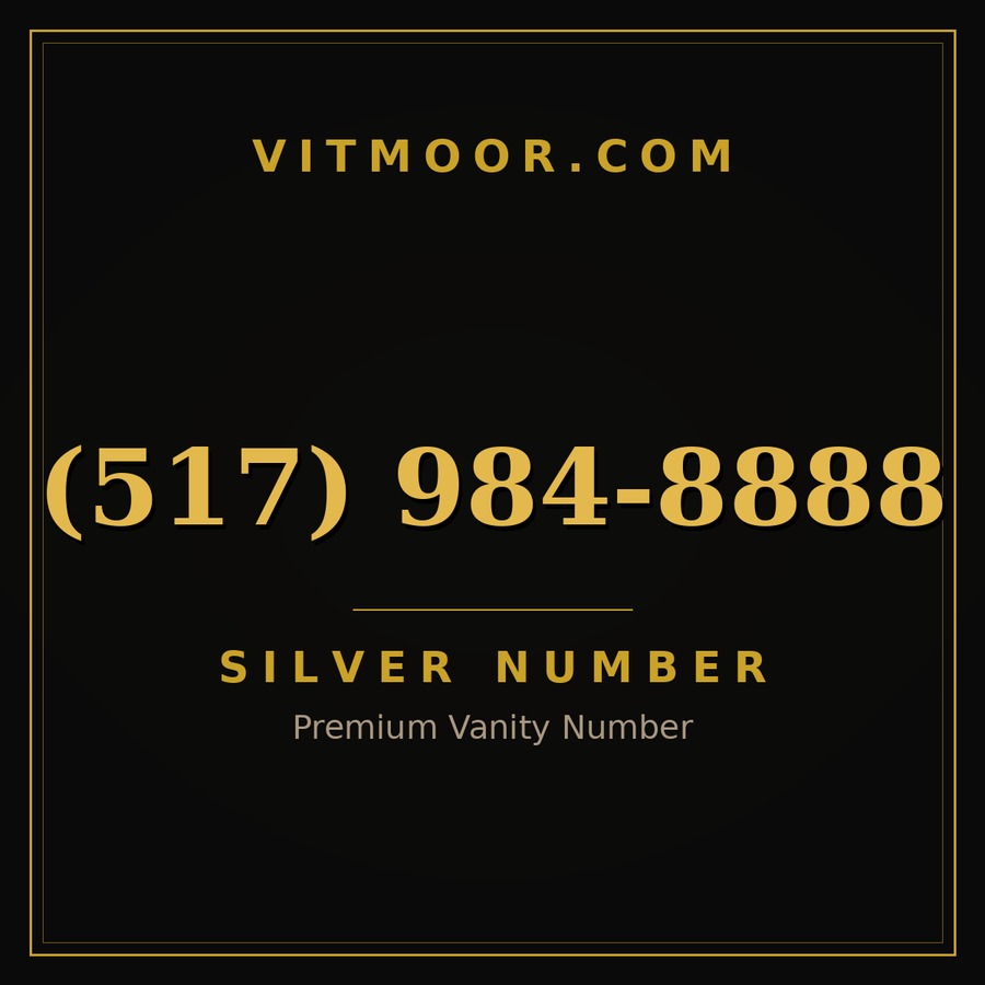 VITMOOR Silver premium number (517) 984-8888