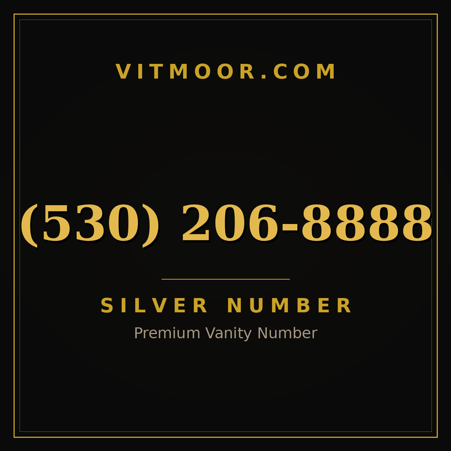 VITMOOR Silver premium number (530) 206-8888
