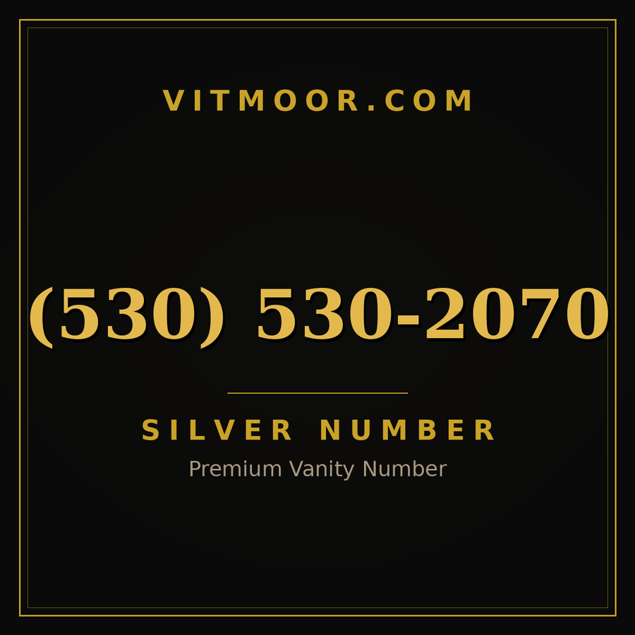 VITMOOR Silver premium number (530) 530-2070
