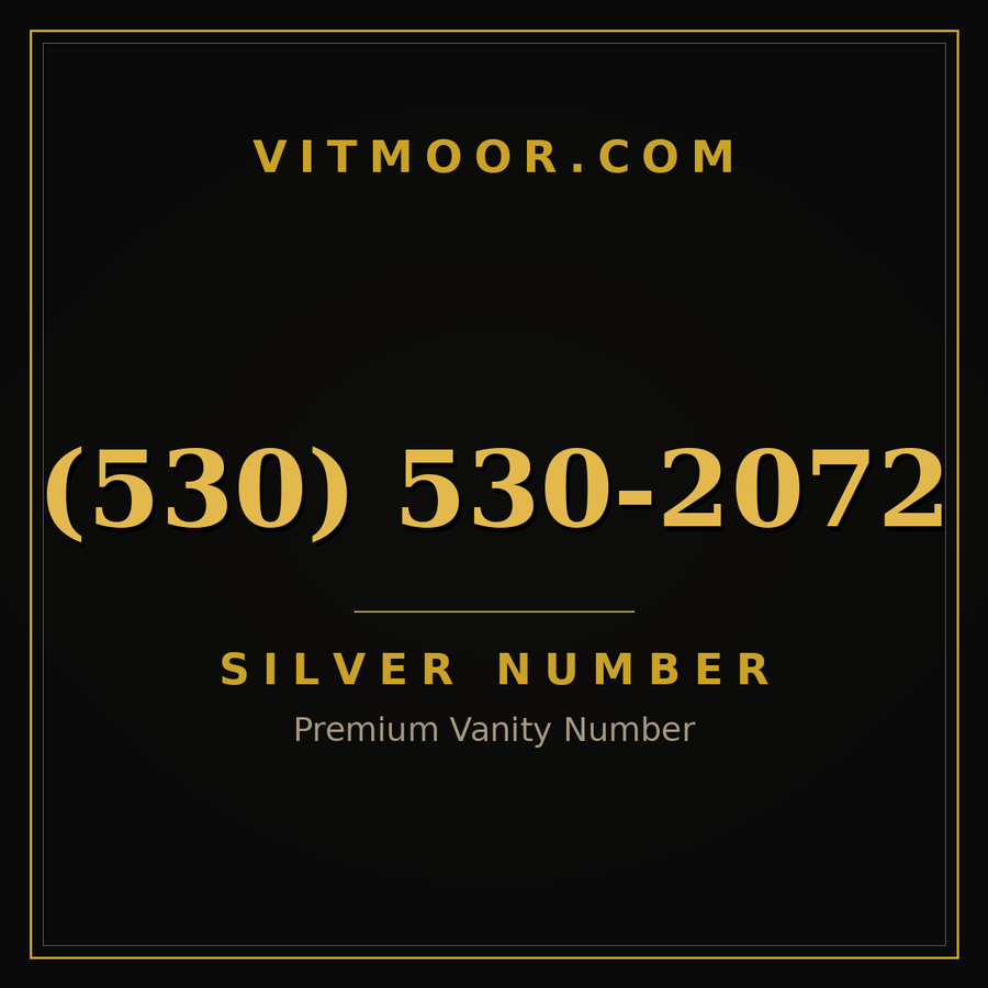 VITMOOR Silver premium number (530) 530-2072