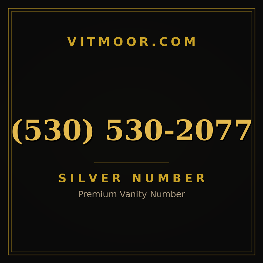 VITMOOR Silver premium number (530) 530-2077