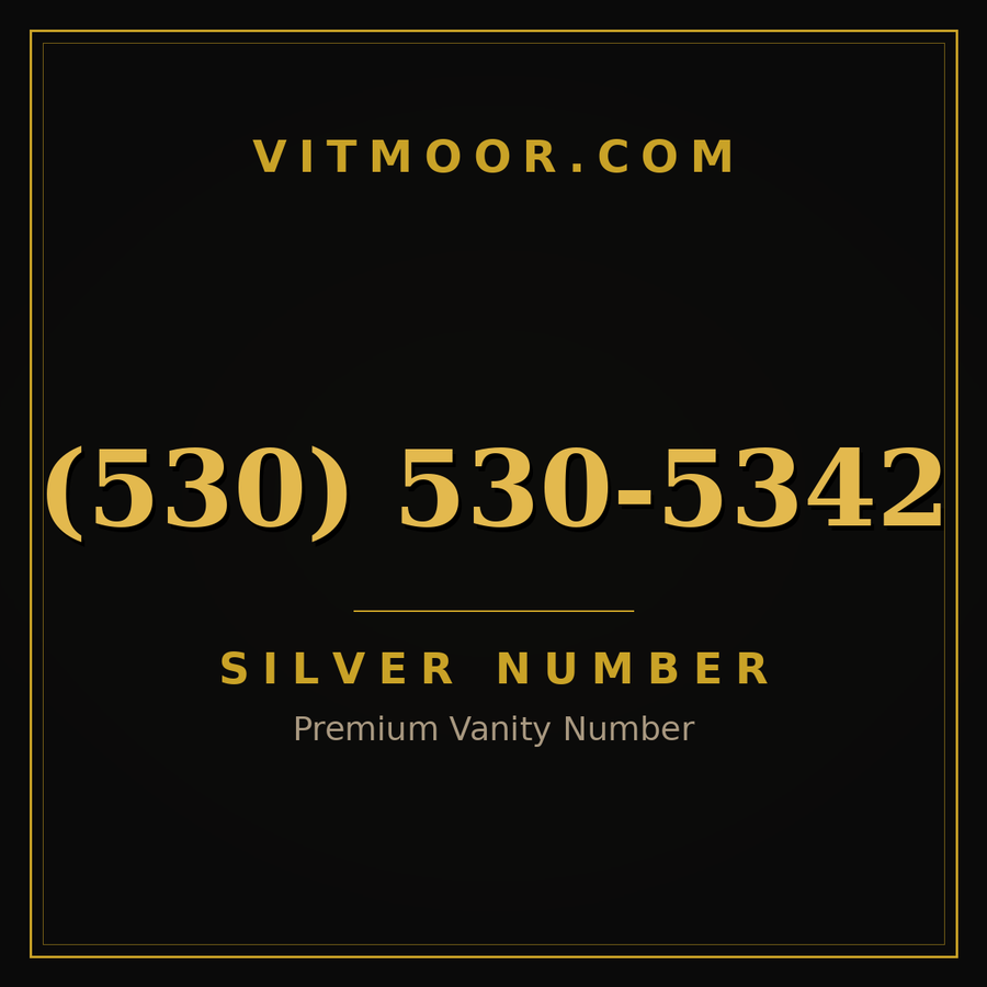 VITMOOR Silver premium number (530) 530-5342