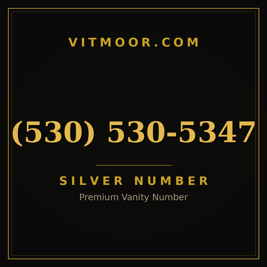 VITMOOR Silver premium number (530) 530-5347