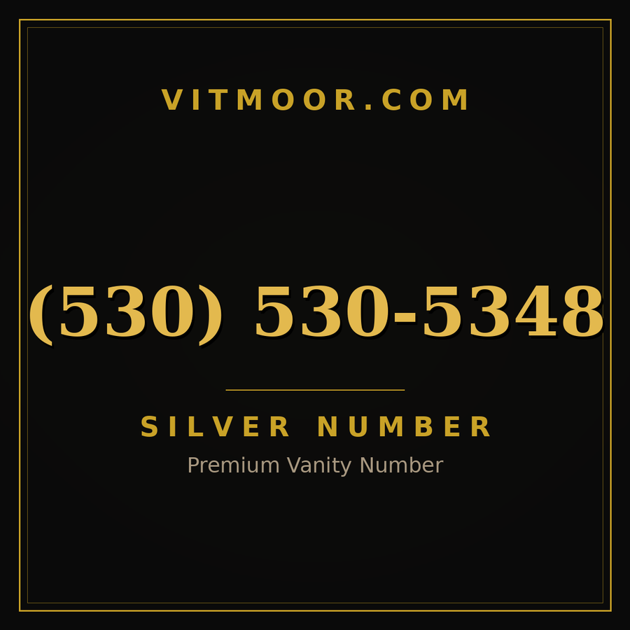 VITMOOR Silver premium number (530) 530-5348