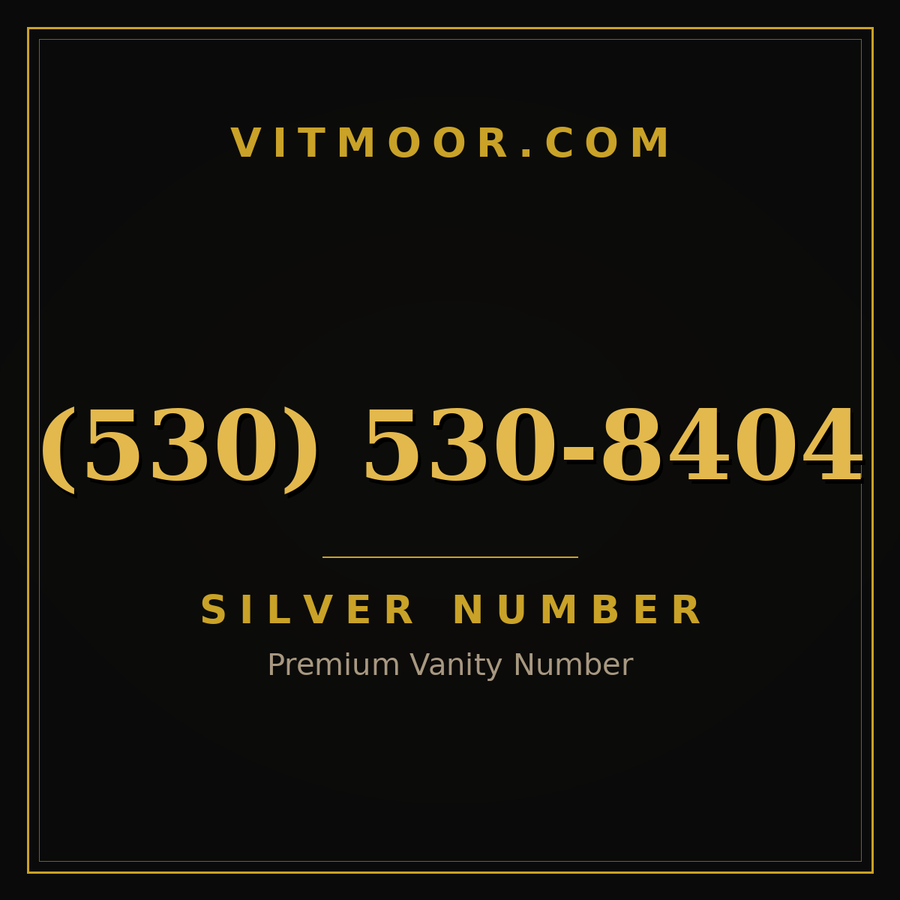 VITMOOR Silver premium number (530) 530-8404