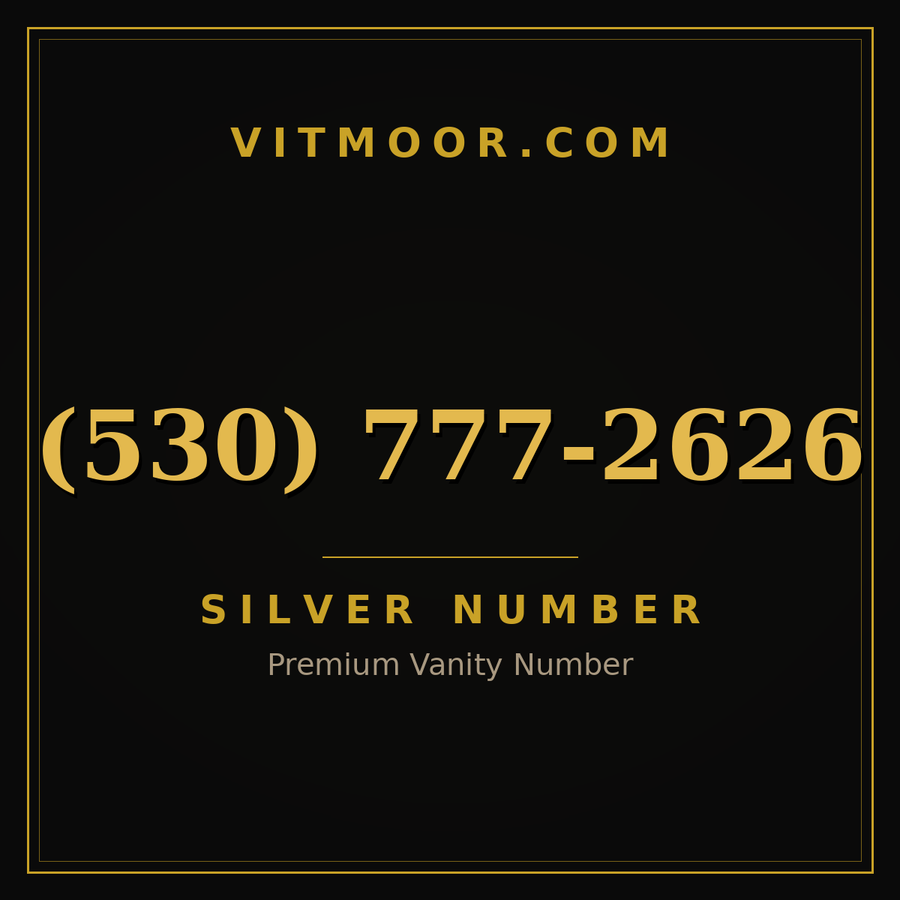 VITMOOR Silver premium number (530) 777-2626