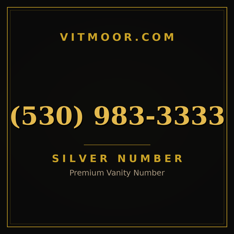 VITMOOR Silver premium number (530) 983-3333