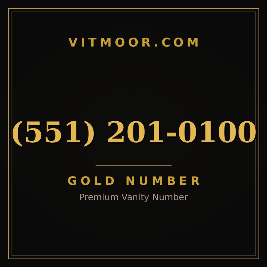 VITMOOR Gold premium number (551) 201-0100