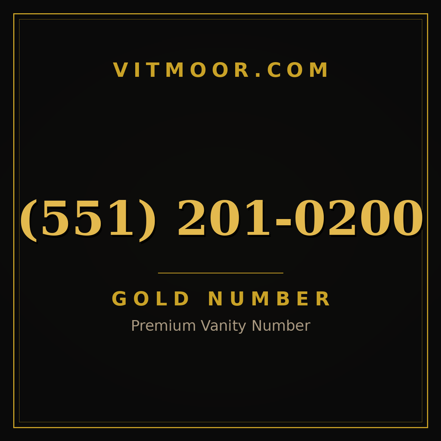 VITMOOR Gold premium number (551) 201-0200