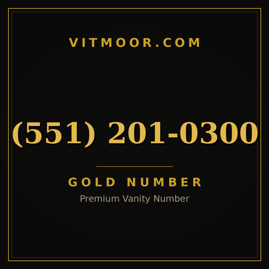 VITMOOR Gold premium number (551) 201-0300
