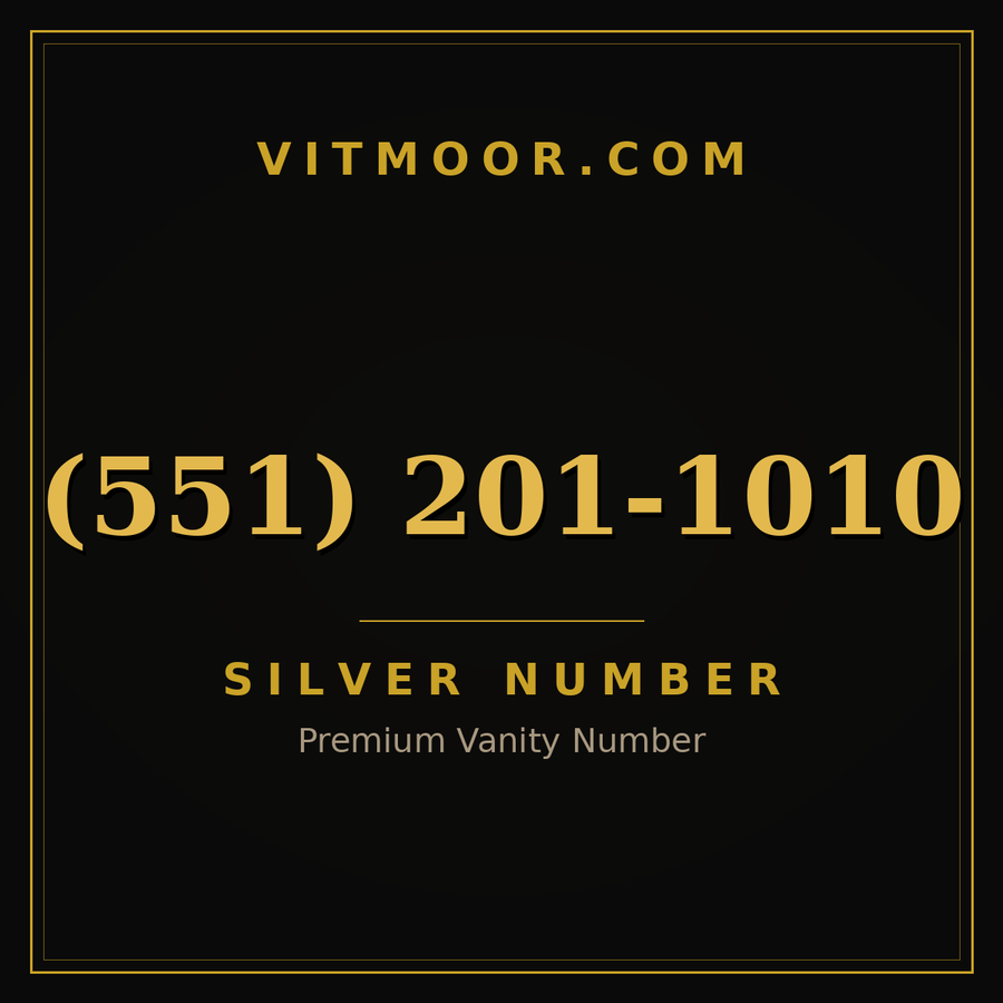 VITMOOR Silver premium number (551) 201-1010