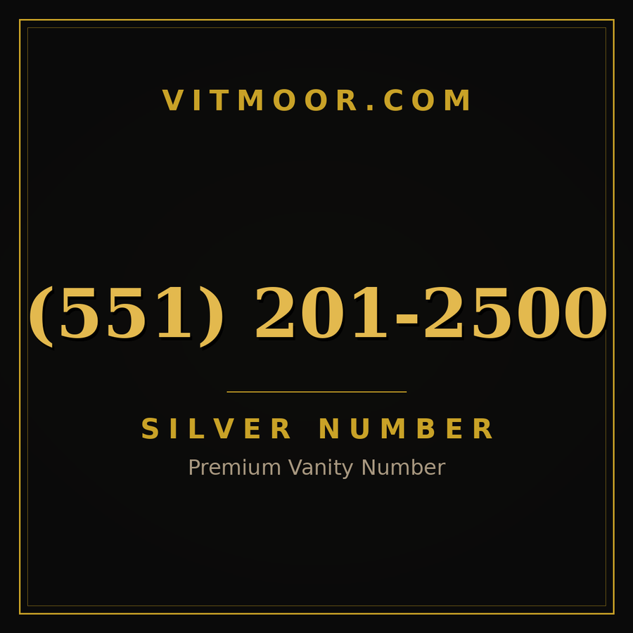 VITMOOR Silver premium number (551) 201-2500
