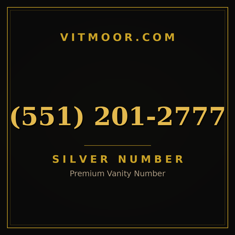 VITMOOR Silver premium number (551) 201-2777