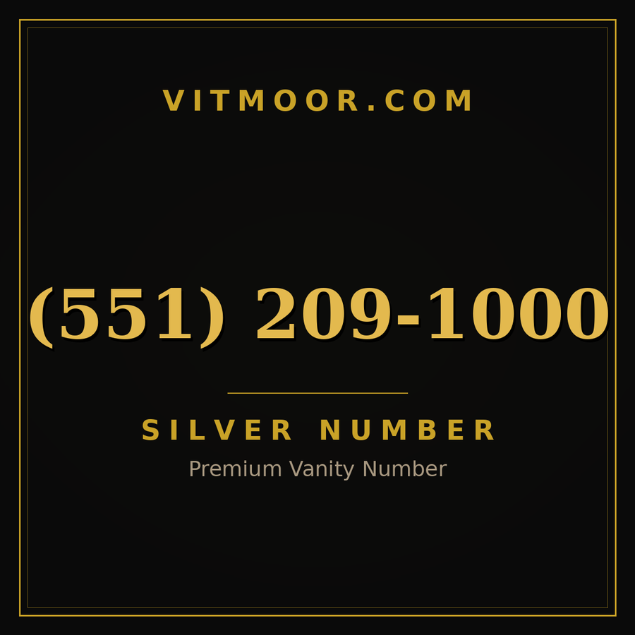 VITMOOR Silver premium number (551) 209-1000
