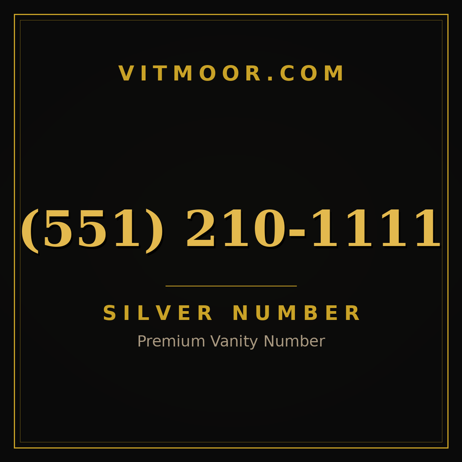 VITMOOR Silver premium number (551) 210-1111