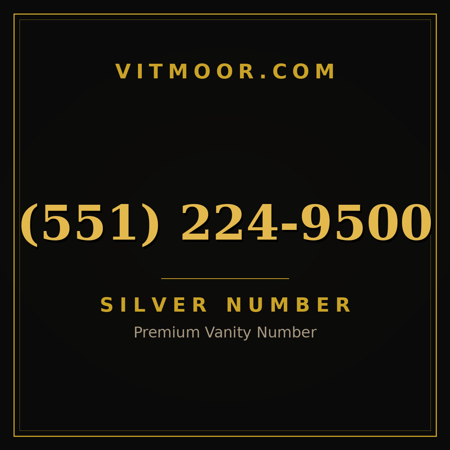 VITMOOR Silver premium number (551) 224-9500