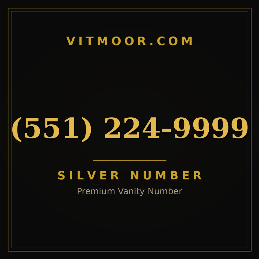 VITMOOR Silver premium number (551) 224-9999