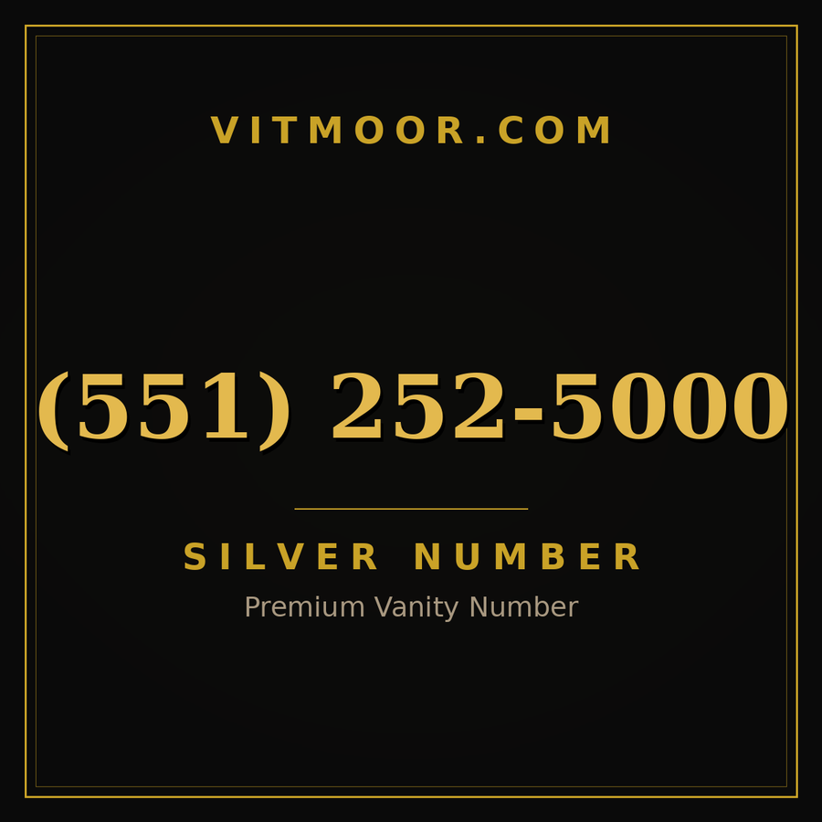 VITMOOR Silver premium number (551) 252-5000