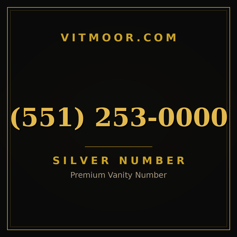 VITMOOR Silver premium number (551) 253-0000