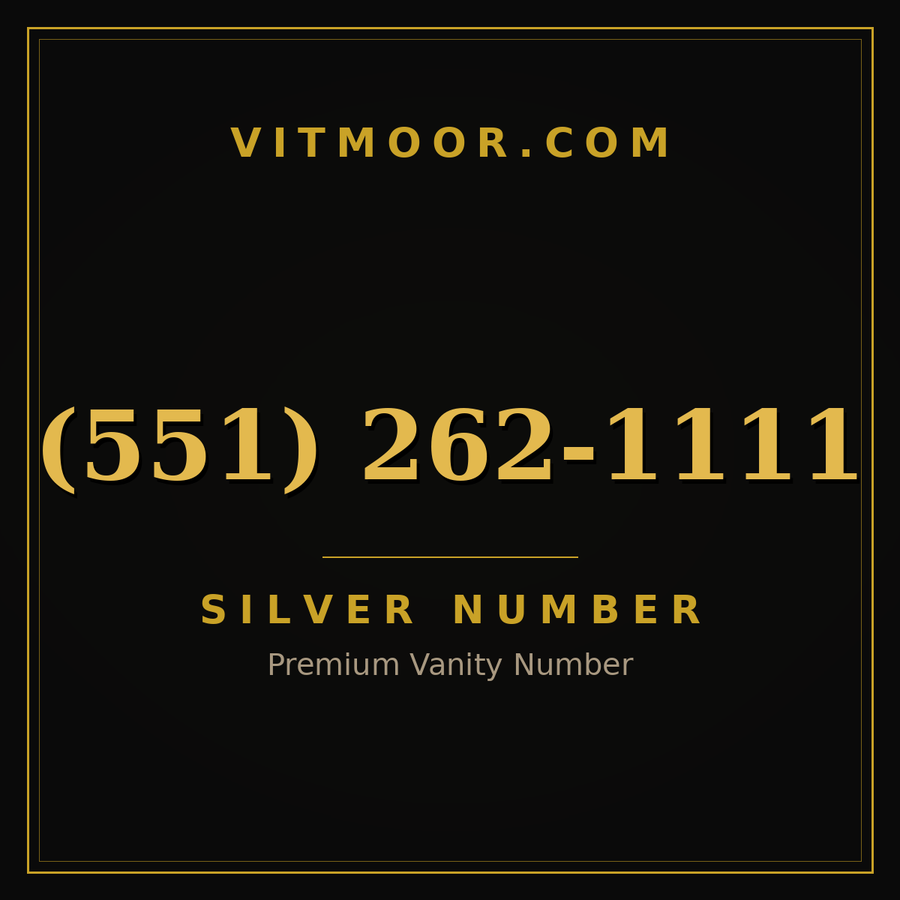 VITMOOR Silver premium number (551) 262-1111