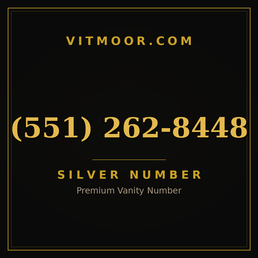 VITMOOR Silver premium number (551) 262-8448