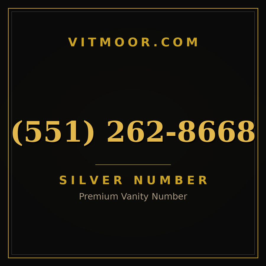 VITMOOR Silver premium number (551) 262-8668