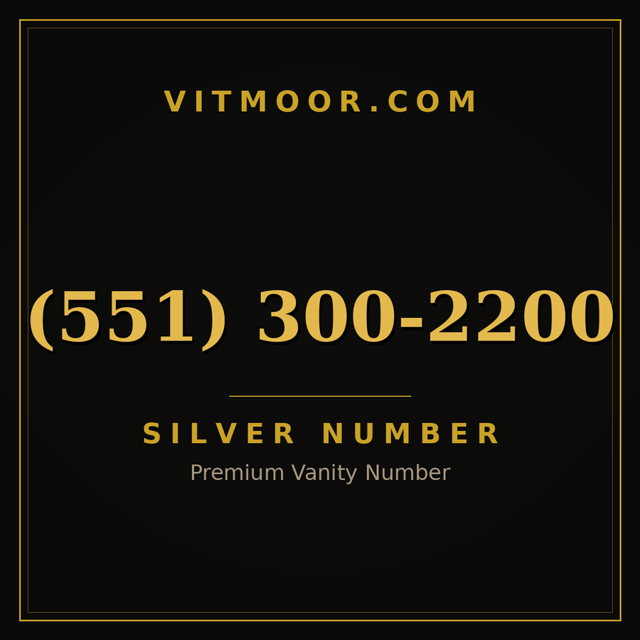 VITMOOR Silver premium number (551) 300-2200