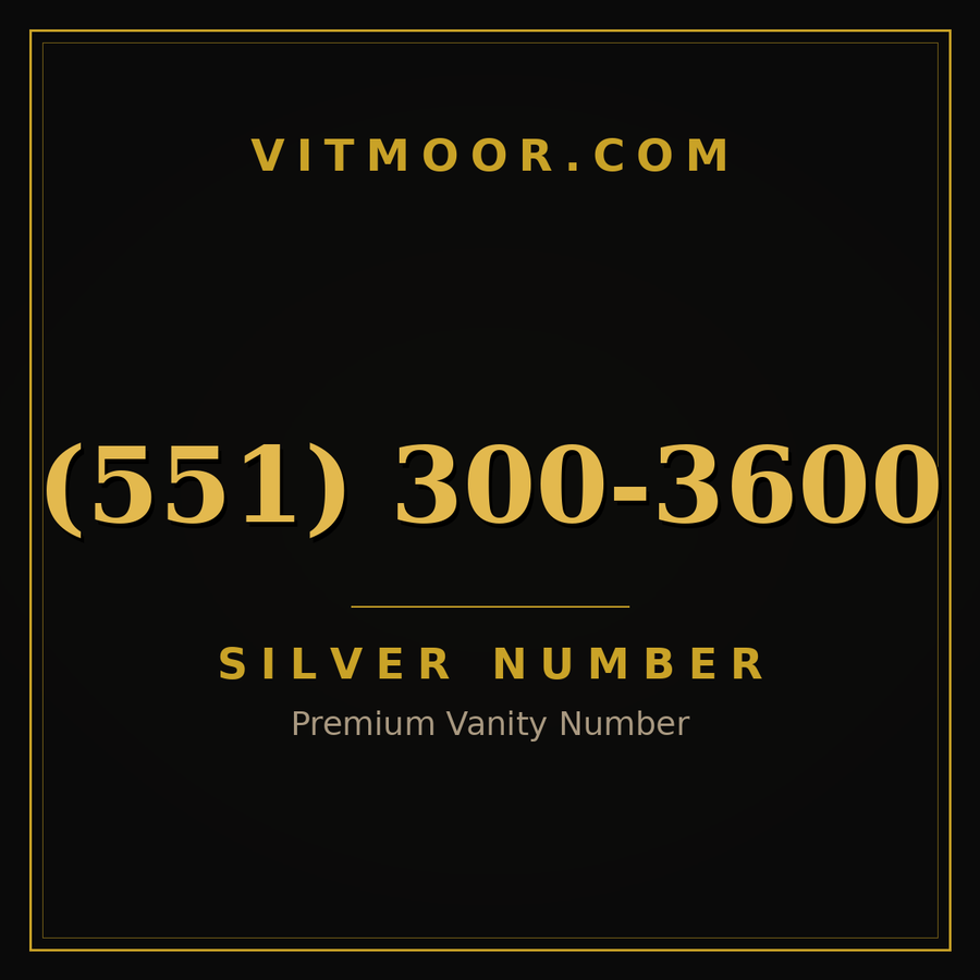 VITMOOR Silver premium number (551) 300-3600