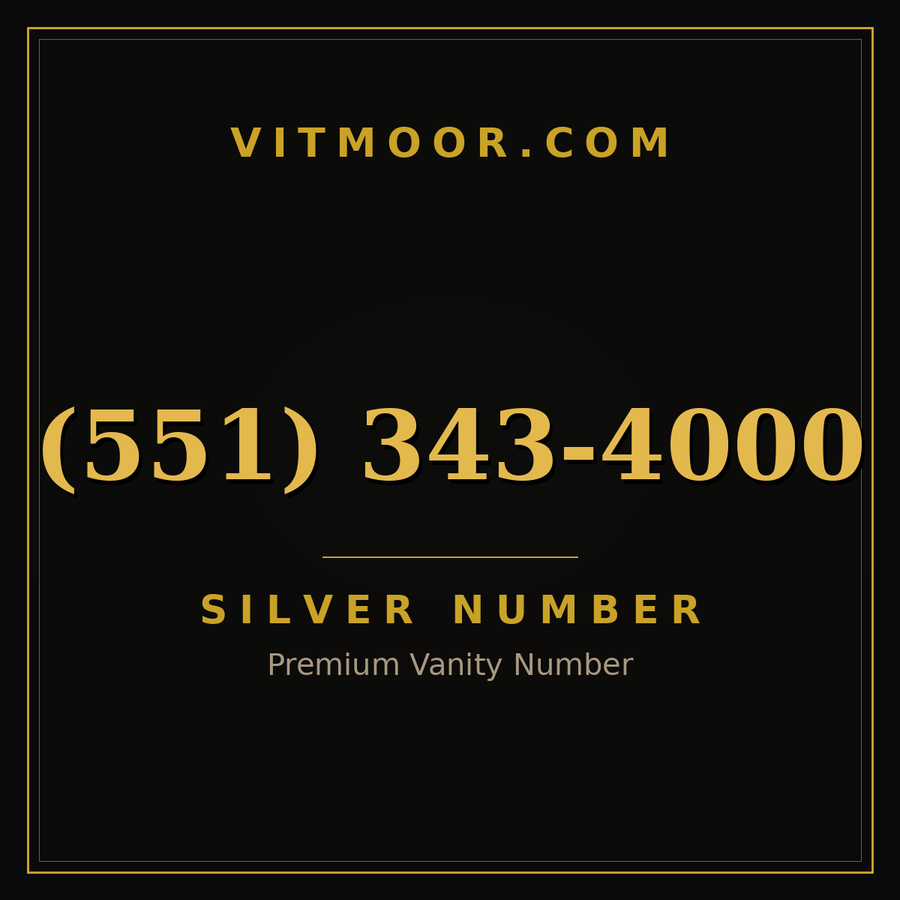 VITMOOR Silver premium number (551) 343-4000