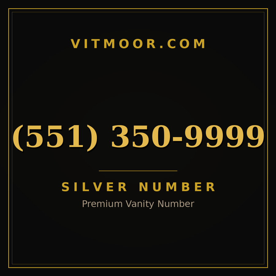 VITMOOR Silver premium number (551) 350-9999