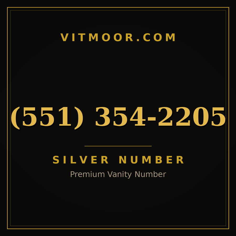 VITMOOR Silver premium number (551) 354-2205