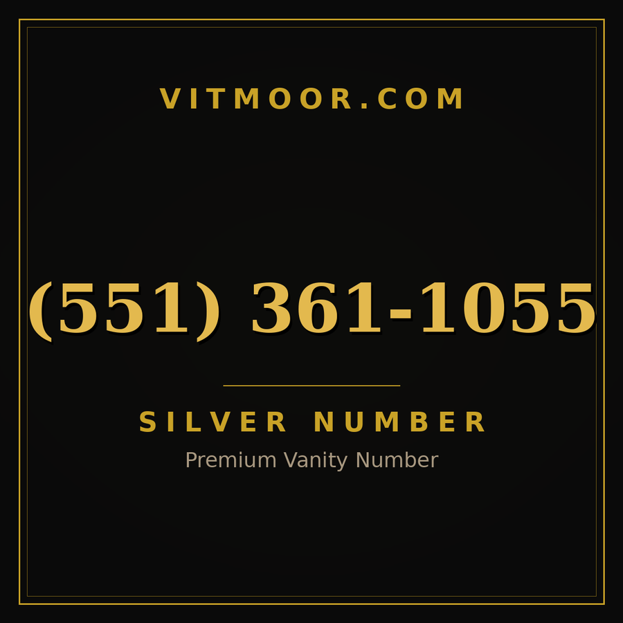 VITMOOR Silver premium number (551) 361-1055