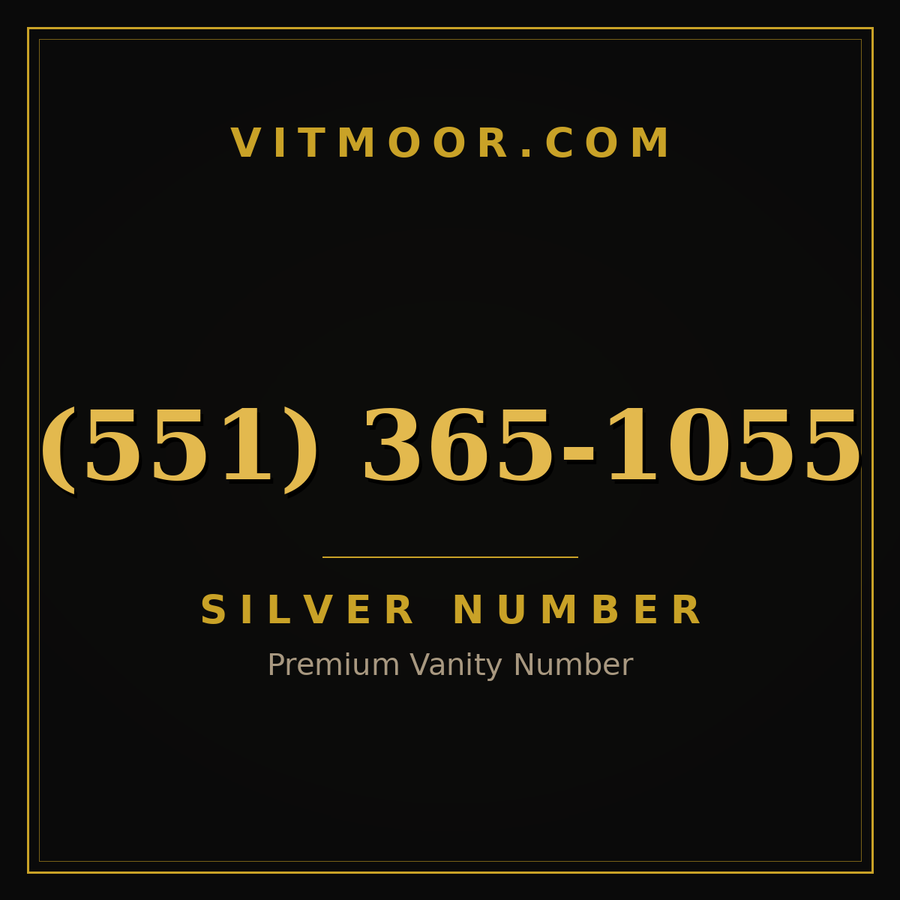 VITMOOR Silver premium number (551) 365-1055
