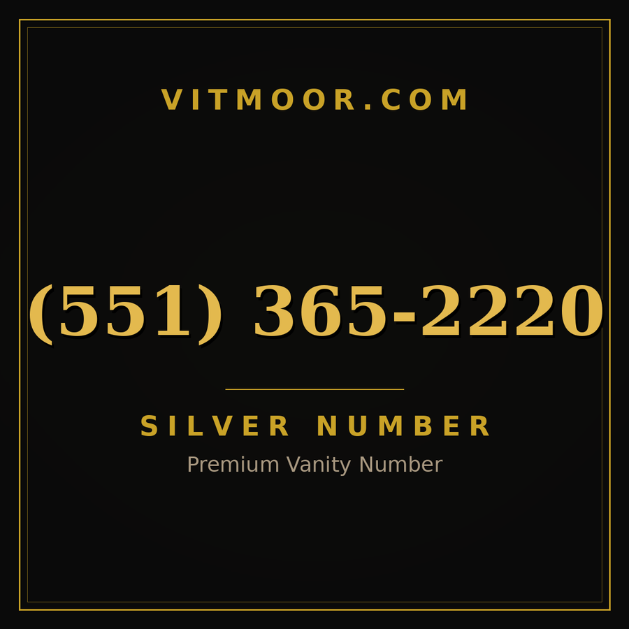 VITMOOR Silver premium number (551) 365-2220