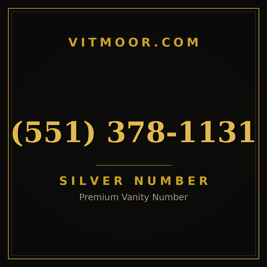 VITMOOR Silver premium number (551) 378-1131