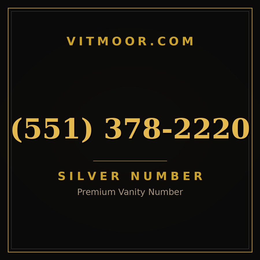 VITMOOR Silver premium number (551) 378-2220