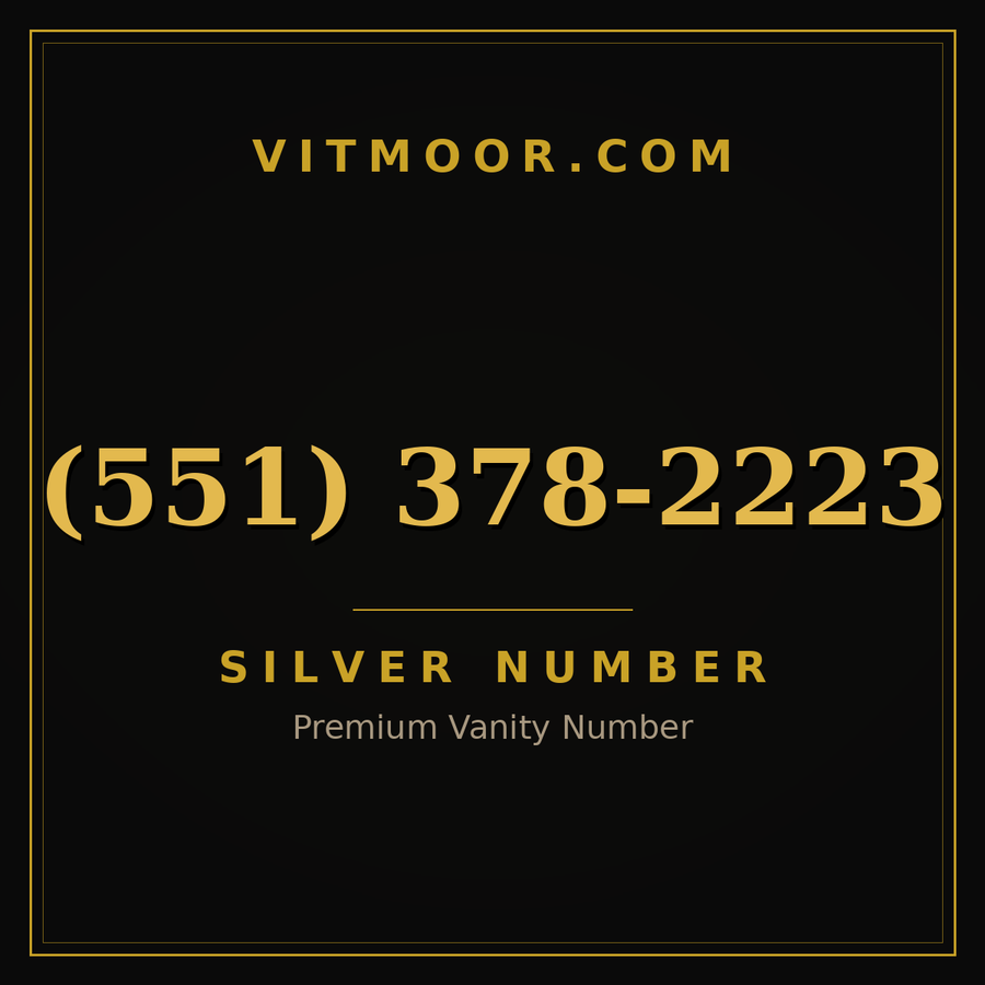 VITMOOR Silver premium number (551) 378-2223