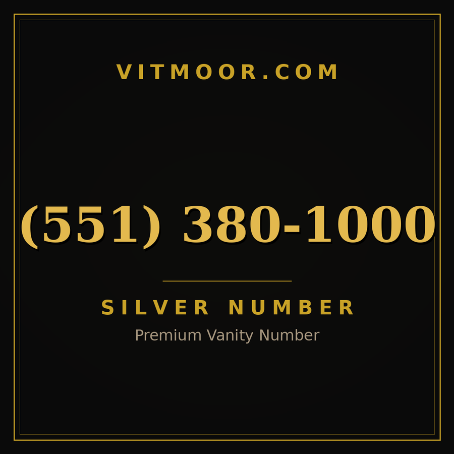 VITMOOR Silver premium number (551) 380-1000